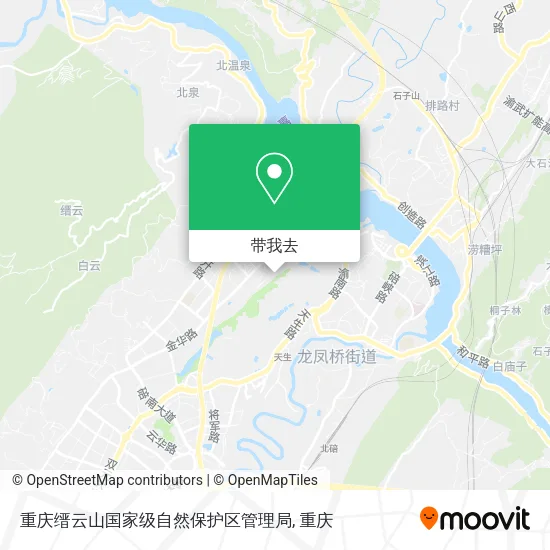 重庆缙云山国家级自然保护区管理局地图