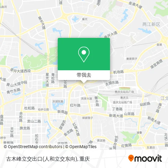 古木峰立交出口(人和立交东向)地图