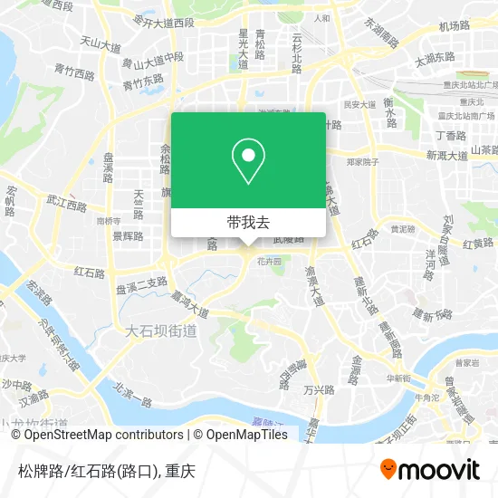 松牌路/红石路(路口)地图
