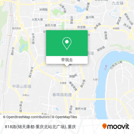 818路(锦天康都-重庆北站北广场)地图