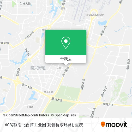 603路(渝北台商工业园-观音桥东环路)地图