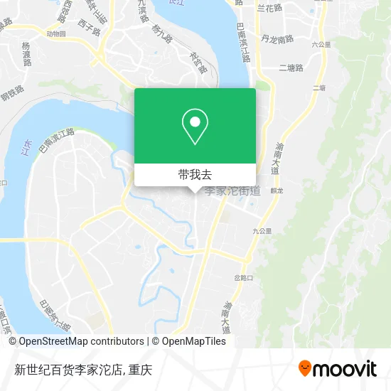 新世纪百货李家沱店地图