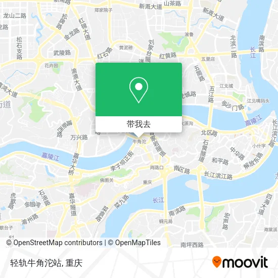 轻轨牛角沱站地图