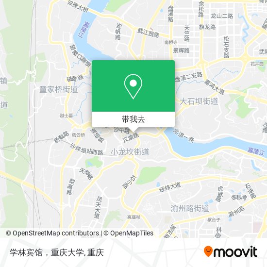 学林宾馆，重庆大学地图