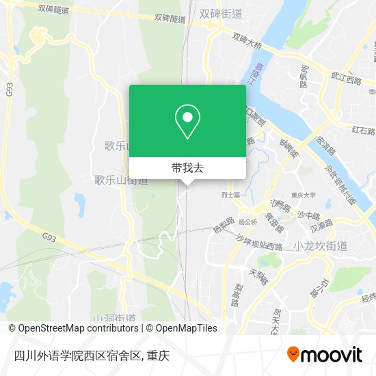 四川外语学院西区宿舍区地图