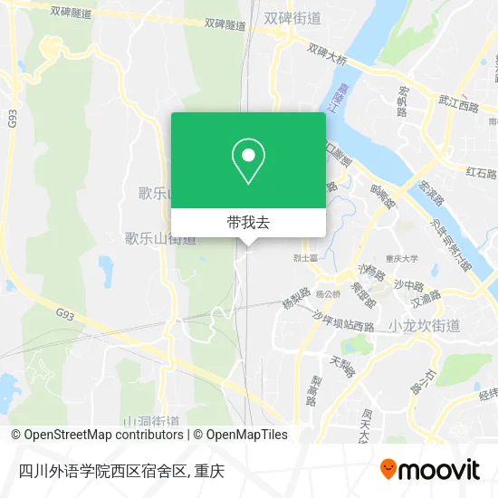 四川外语学院西区宿舍区地图