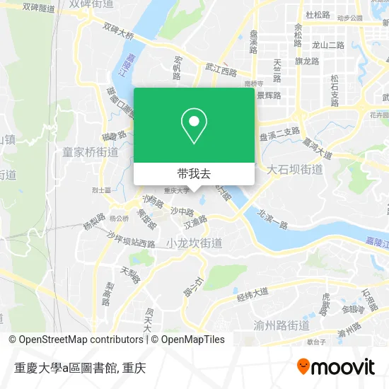 重慶大學a區圖書館地图