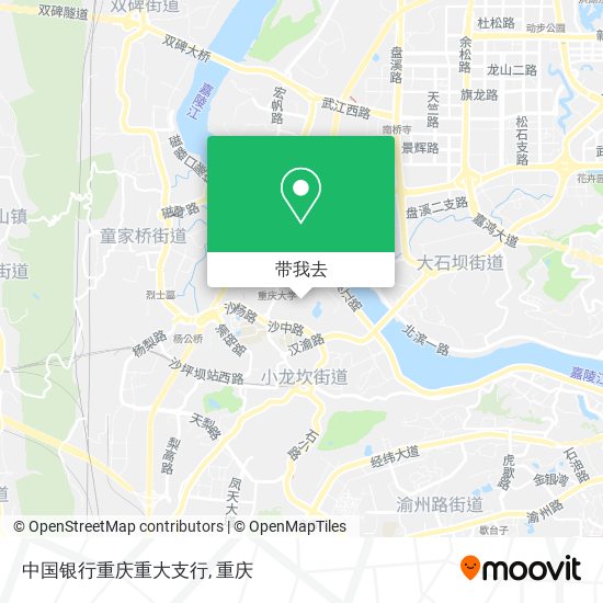 中国银行重庆重大支行地图