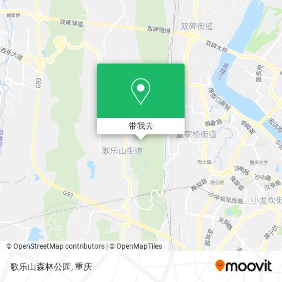 歌乐山森林公园地图