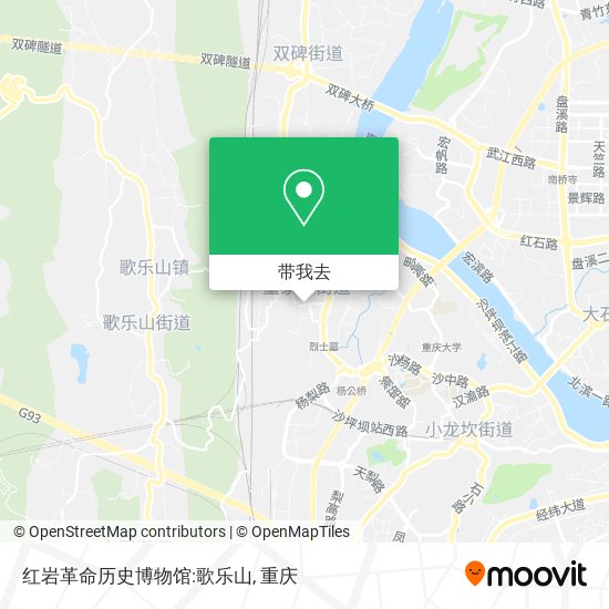 红岩革命历史博物馆:歌乐山地图