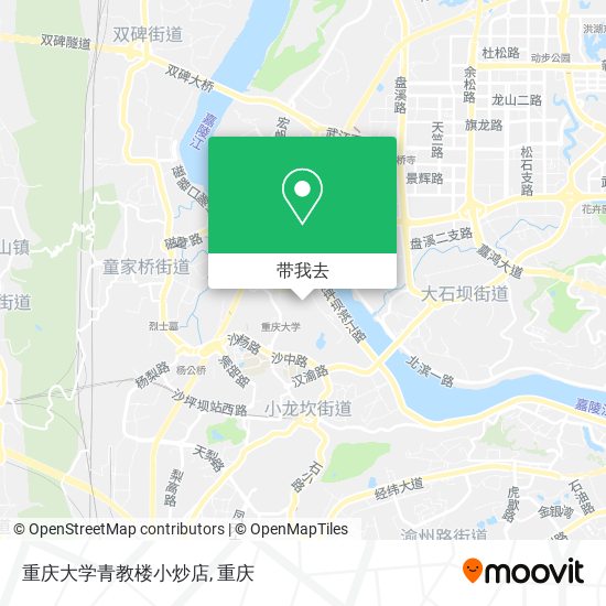 重庆大学青教楼小炒店地图