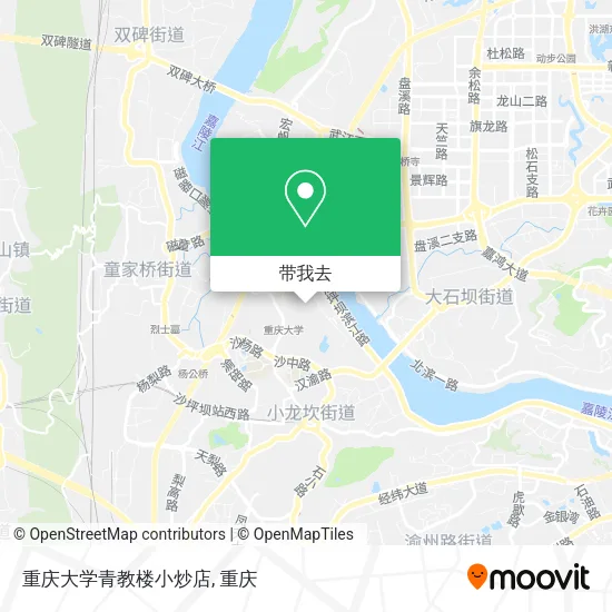 重庆大学青教楼小炒店地图
