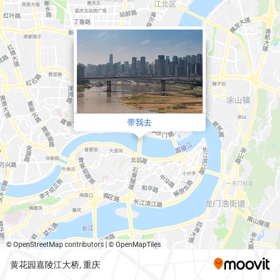 黄花园嘉陵江大桥地图