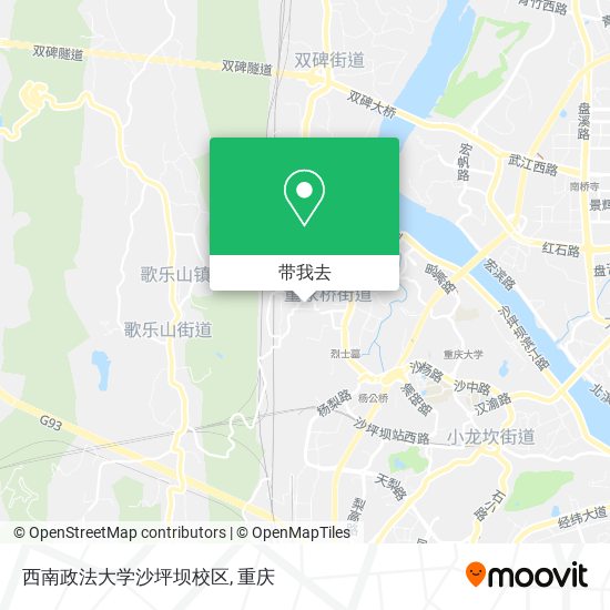 西南政法大学沙坪坝校区地图