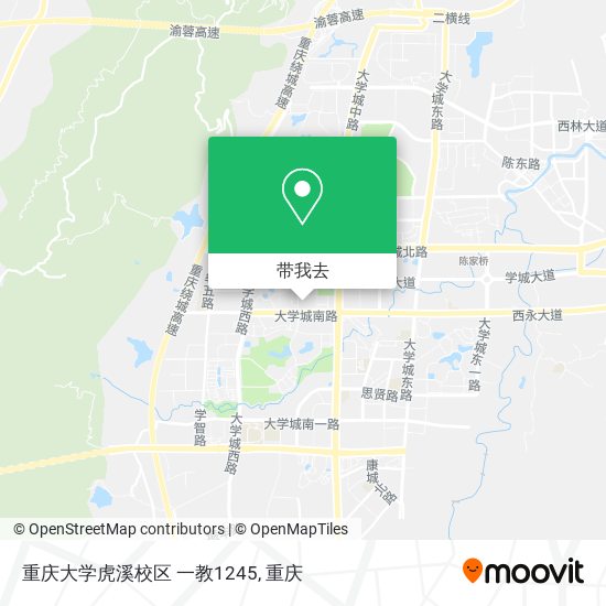 重庆大学虎溪校区 一教1245地图