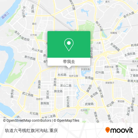 轨道六号线红旗河沟站地图