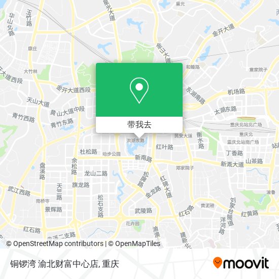 铜锣湾 渝北财富中心店地图