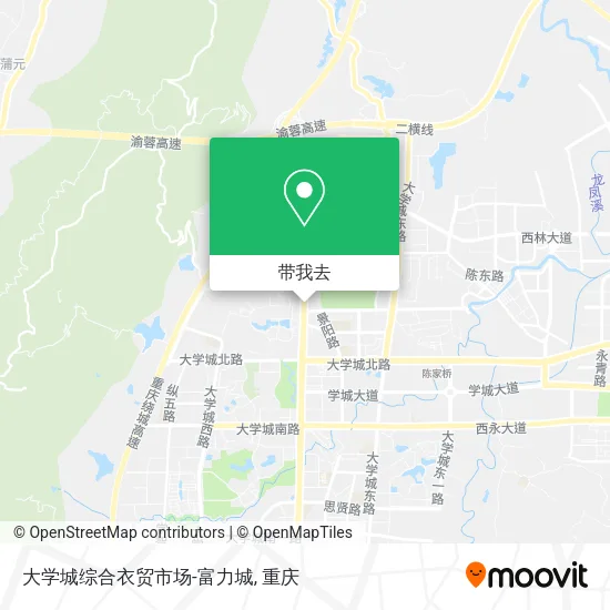大学城综合衣贸市场-富力城地图