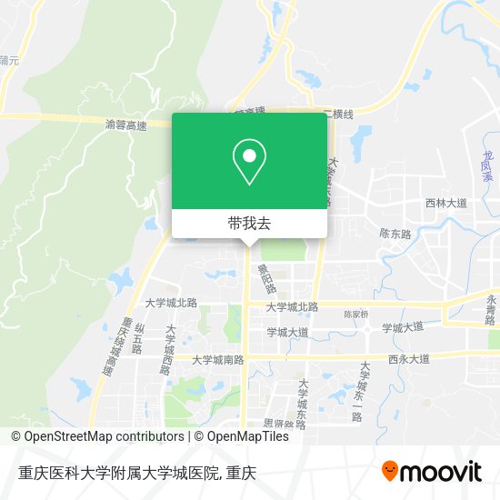 重庆医科大学附属大学城医院地图