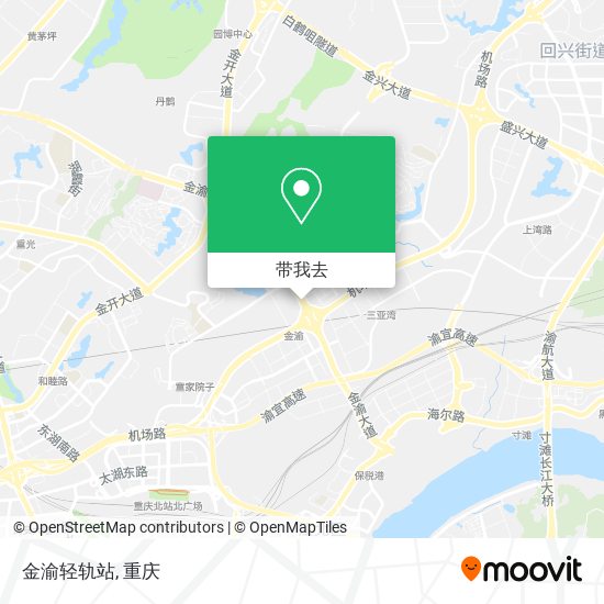 金渝轻轨站地图