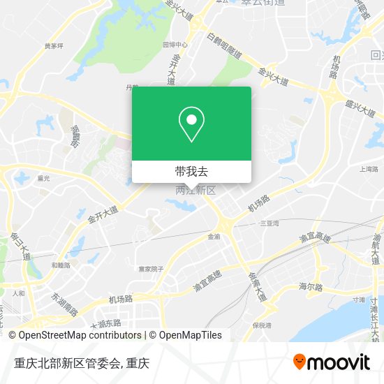 重庆北部新区管委会地图