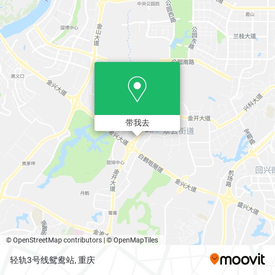 轻轨3号线鸳鸯站地图