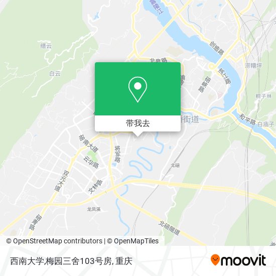 西南大学,梅园三舍103号房地图
