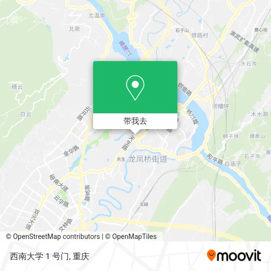 西南大学 1 号门地图