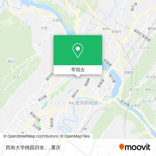 西南大学桃园四舍。地图