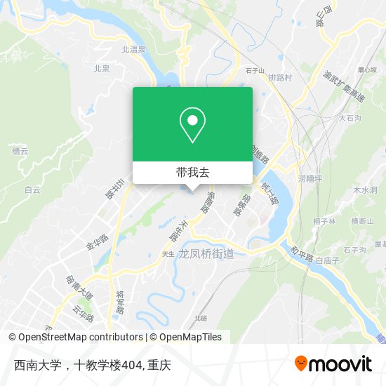 西南大学，十教学楼404地图