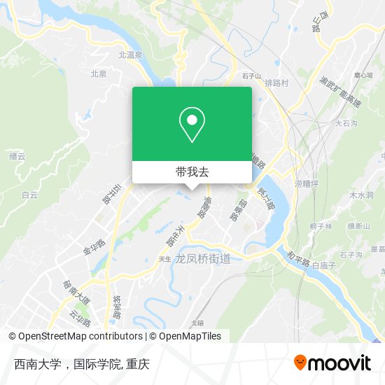 西南大学，国际学院地图