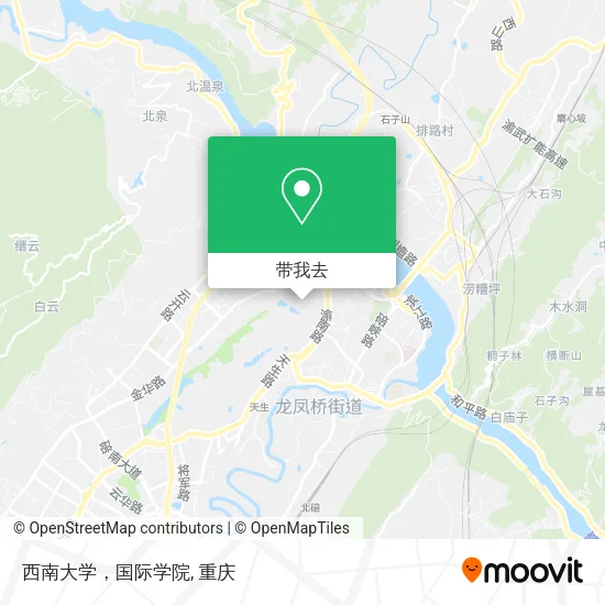 西南大学，国际学院地图