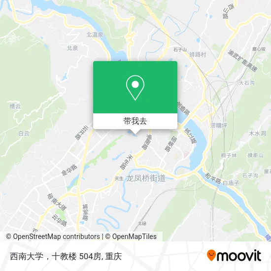 西南大学，十教楼 504房地图
