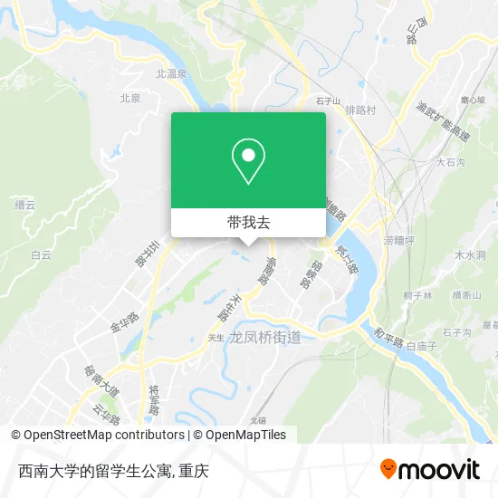 西南大学的留学生公寓地图