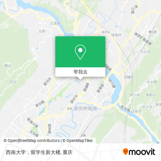 西南大学，留学生新大楼地图