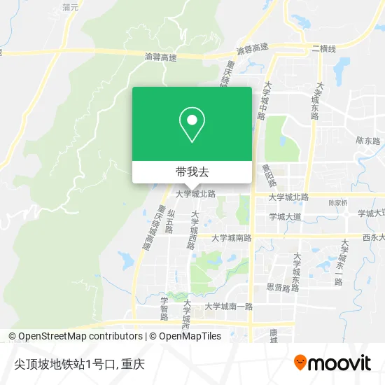尖顶坡地铁站1号口地图