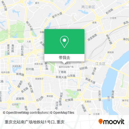 重庆北站南广场地铁站1号口地图