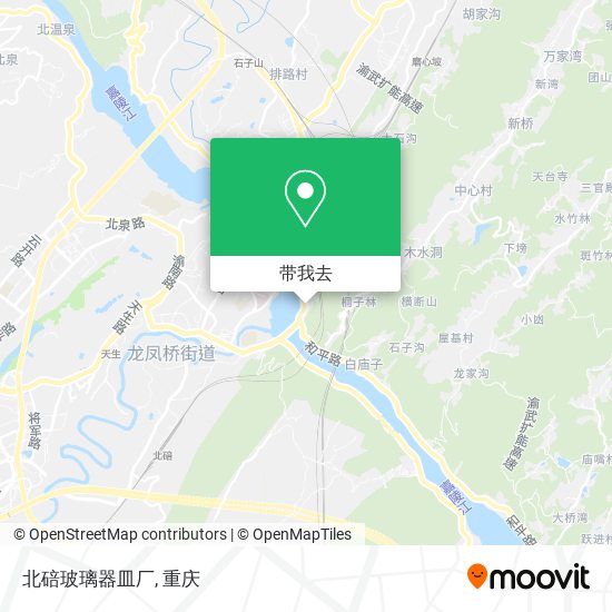 北碚玻璃器皿厂地图