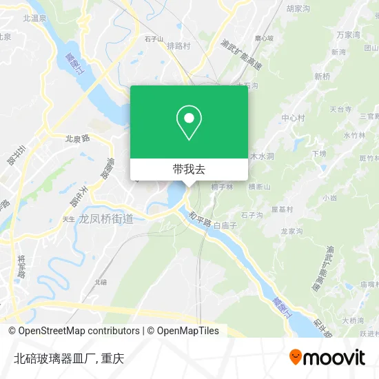 北碚玻璃器皿厂地图