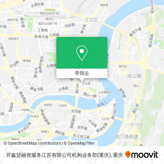 开鑫贷融资服务江苏有限公司机构业务部(重庆)地图