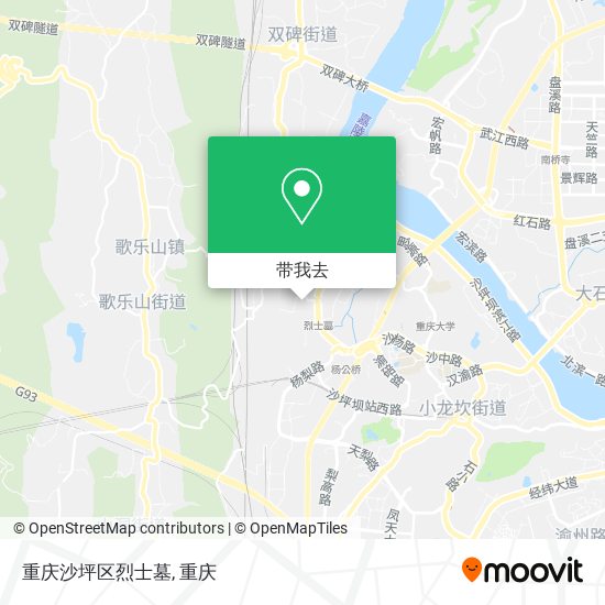重庆沙坪区烈士墓地图