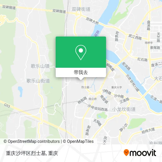 重庆沙坪区烈士墓地图