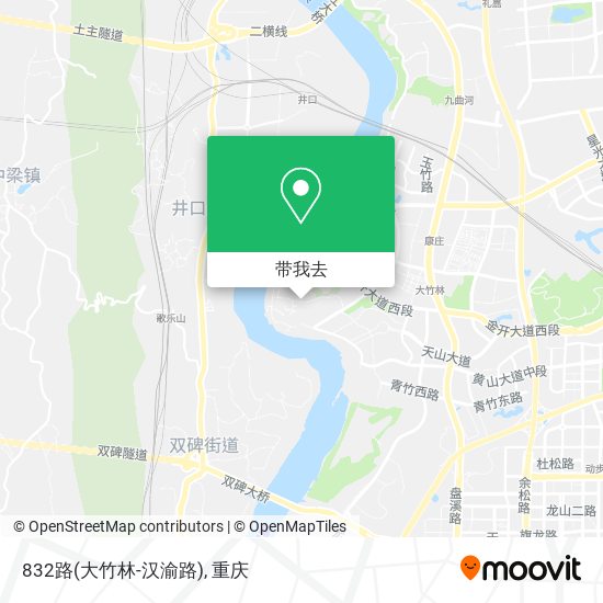 832路(大竹林-汉渝路)地图