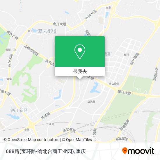 688路(宝环路-渝北台商工业园)地图