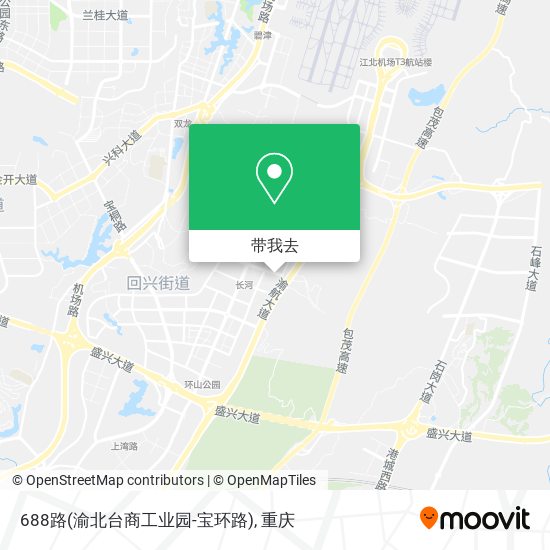 688路(渝北台商工业园-宝环路)地图