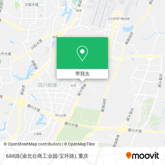 688路(渝北台商工业园-宝环路)地图