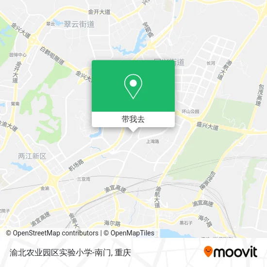 渝北农业园区实验小学-南门地图