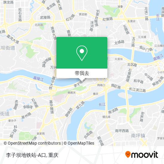 李子坝地铁站-A口地图