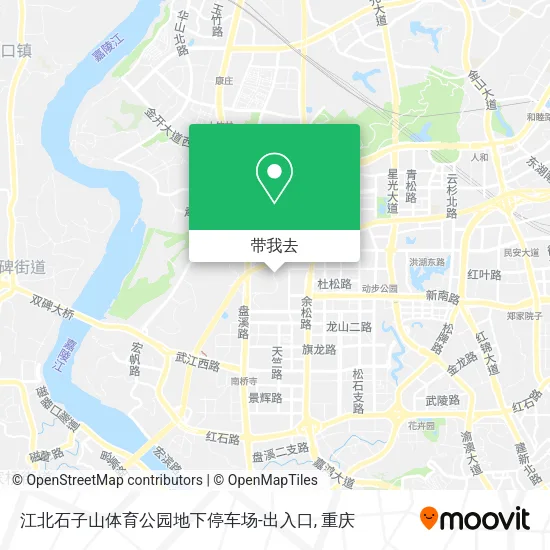江北石子山体育公园地下停车场-出入口地图