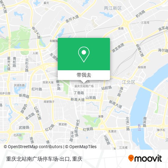 重庆北站南广场停车场-出口地图